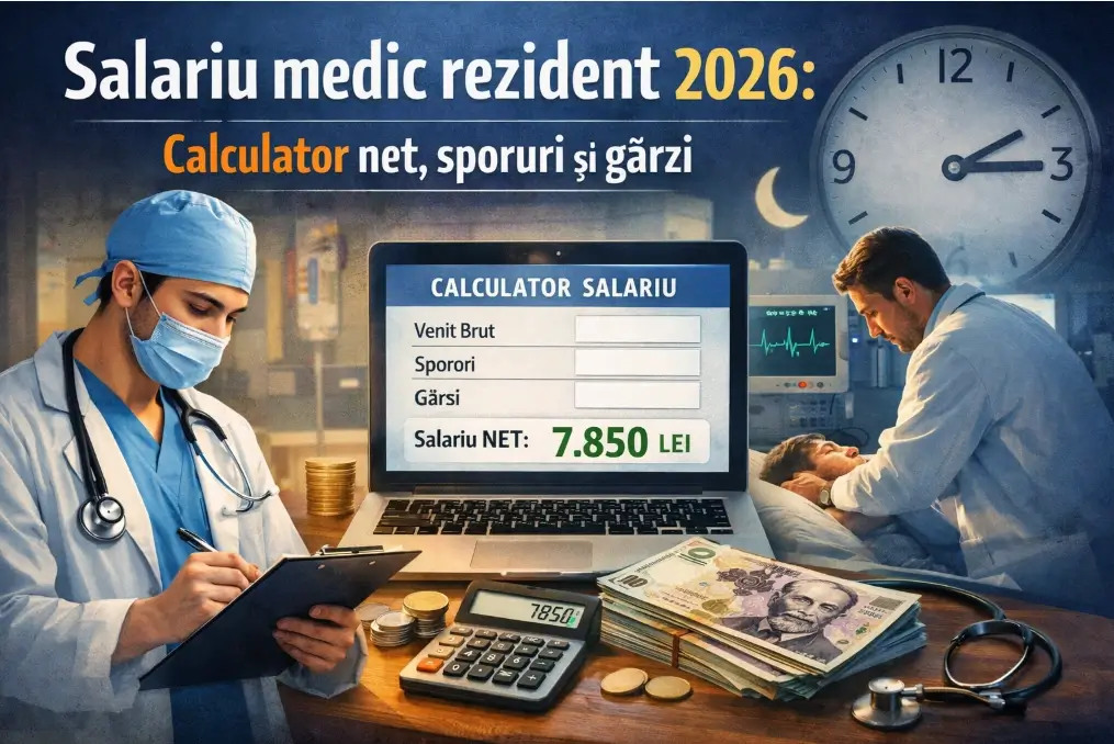 Cat castiga un medic rezident in 2026 - salariu net, sporuri si garzi