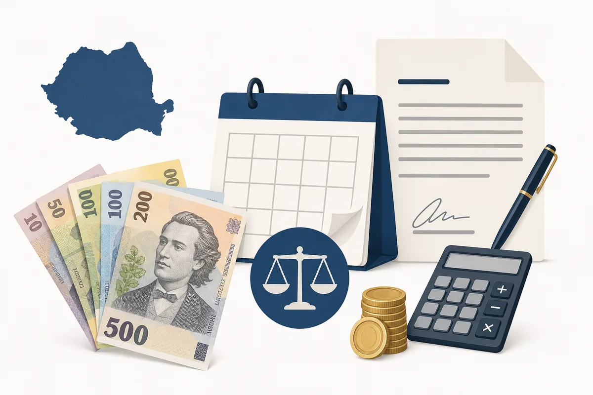 Grafic editorial despre salariul minim pe economie 2026 în România